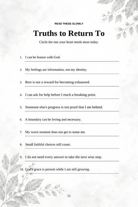 Ten short Scripture-rooted truths to read slowly, with an invitation to circle the one you need most