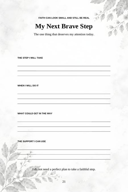 A practical next-step page for the one thing that deserves your attention today