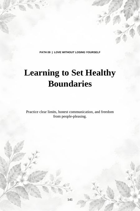 The opening page of Path 09, Learning to Set Healthy Boundaries, on loving without losing yourself